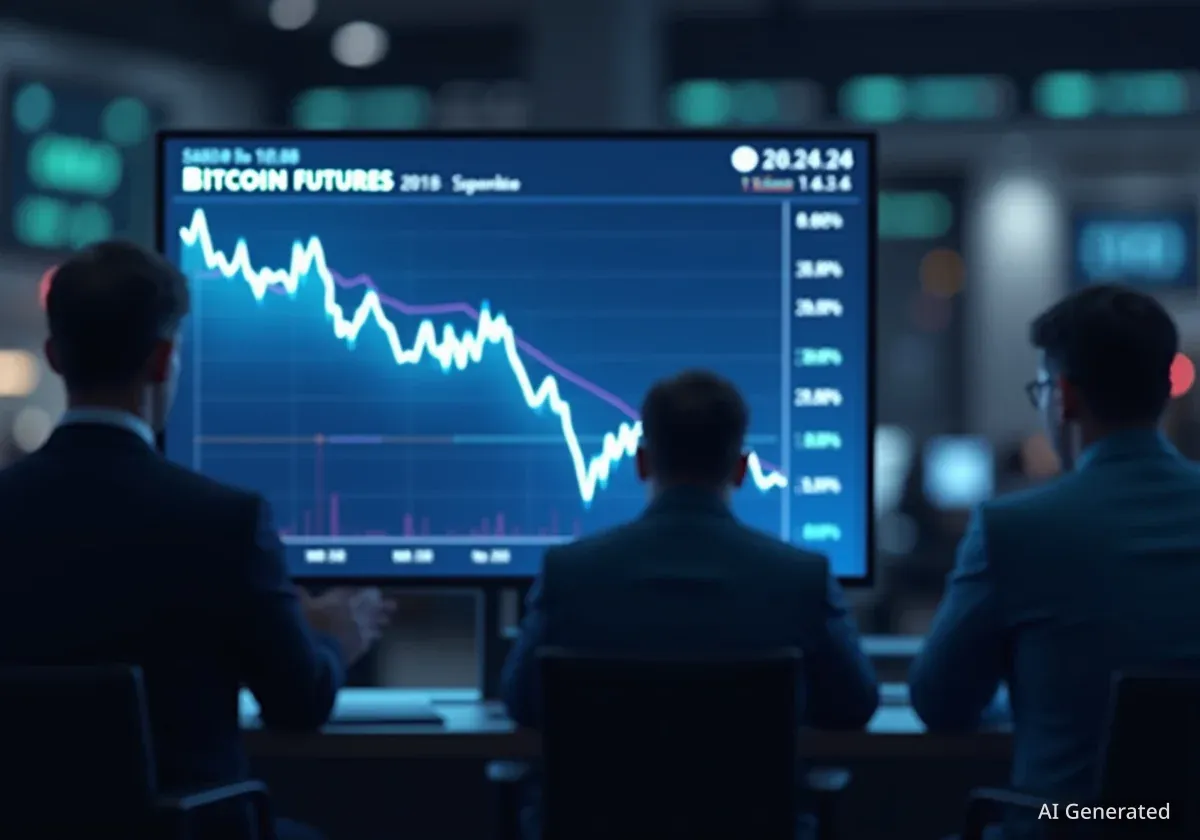 Bitcoin Futures Prices Fall Sharply to a Two-Week Low